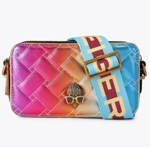 Kurt Geiger NWT Rainbow Ombre Camera Style Bag W/ Raven In Sunglasses & Dustbag